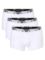 Majtki damskie - Emporio Armani Obcisłe bokserki pakowane po 3 szt. Mężczyźni Bawełna biały jednolity, L - miniaturka - grafika 1