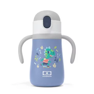 Monbento Monbento Stram Dino 0,36 L Niebieska Butelka Termiczna Ze Stali Nierdzewnej - Termosy - miniaturka - grafika 1