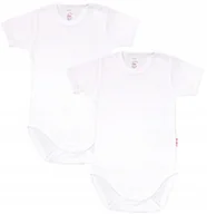 Body dla niemowląt - Body KR GŁADKIE 2PAK BIAŁE r 80 KLEKLE - miniaturka - grafika 1