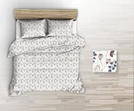 Pościel - Pościel z kory 160x200 biała beżowa brązowa czarna kwiatowy rzucik - miniaturka - grafika 1