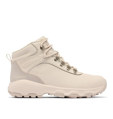 Columbia Damskie buty trekkingowe Newton Wander ze skóry średniego stanu, ciemny kamień/miękki taupe, 8