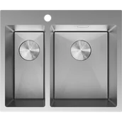 Zlewozmywaki - Mexen Flexo zlewozmywak stalowy 1,5-komorowy 610 x 510 mm, inox HC - 6446611500-01HC - miniaturka - grafika 1