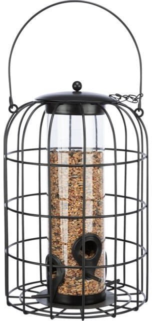 TRIXIE Food Dispenser, Hanging, Black, Metal, Plastic, 0.95 L, 170 mm, 260 mm