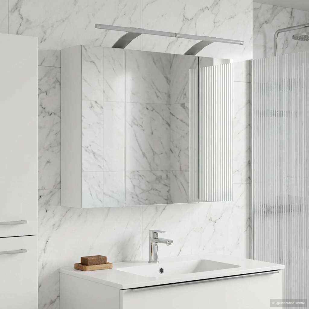 vidaXL vidaXL Szafka z lustrem do łazienki Biały 60 x 14,5 x 50 cm