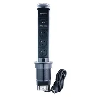 Listwy zasilające - DPM podblatowa PF1203U 3 gniazda 2xUSB 1,4 m PF1203U 2xUSB (PF1203U Listwa podblatowa 3 gniazda, 2xUSB, 1,4 m) - miniaturka - grafika 1