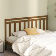 Inne meble do sypialni - Lumarko Wezgłowie łóżka, miodowy brąz 206x4x100 cm, lite drewno sosnowe - miniaturka - grafika 1
