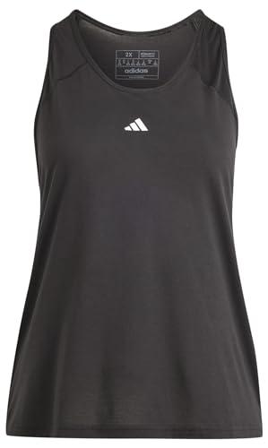adidas Damska koszulka bez rękawów Train Essentials Minimal Branding Racerback, XL (rozmiar plus) czarny