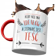 Kubki - Kubek Czerwony dla Teścia Teściunia na Prezent z Nadrukiem ze Zdjęciem + Opakowanie na prezent (wzór 02) - miniaturka - grafika 1