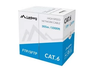 LANBERG Kabel SFTP Kat.6 CU 305 m drut szary LCS6-11CU-0305-S - Kable miedziane - miniaturka - grafika 4