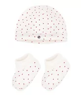 Kapcie damskie - Petit Bateau Unisex Baby A08RT czapka i kapcie, wariant 1, 1 miesiąc, wariant 1, 0 miesi?cy - miniaturka - grafika 1