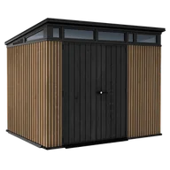 Altany ogrodowe - Domek narzędziowy PENTHOUSE 9x7 Brown Signature Collection - Keter - miniaturka - grafika 1