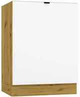 Szafki kuchenne - Szafka pod płytę grzewczą 60 cm biały + dąb artisan L7-Z17 - miniaturka - grafika 1