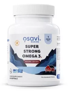 Osavi Super Strong Omega 3, 500 EPA / 250 DHA, 60 Kapsułek Softgel - Witaminy i minerały - miniaturka - grafika 1