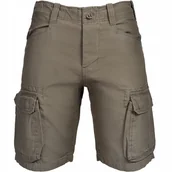 Spodenki męskie - FOSTEX CARGO Vintage Krótkie Spodenki Bermudy OLIV - miniaturka - grafika 1