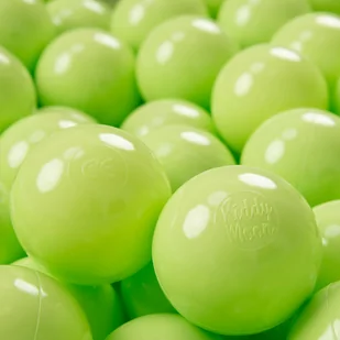 KiddyMoon Plastikowe piłeczki 7cm jasny zielony 50 Zabawka zestaw kulek - Zabawki do kąpieli - miniaturka - grafika 1