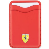 Etui i futerały do telefonów - Etui Ferrari Wallet Card Slot FEWCMRSIR - czerwone MagSafe Leather 2023 Collection - miniaturka - grafika 1