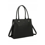 Torebki damskie - Klasyczna Czarna Torebka Damska LUIGISANTO Shopper - miniaturka - grafika 1