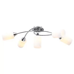 Vida Lampa sufitowa z ceramicznymi kloszami na 5 żarówek E14 biała V-289238 - Lampy sufitowe - miniaturka - grafika 2