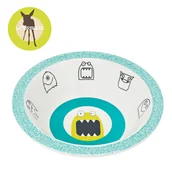 Miseczki i talerzyki dla dzieci - Lassig Miseczka Little Monster granat - LDISHBS1193 - miniaturka - grafika 1