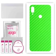 Szkła hartowane na telefon - Folia naklejka skórka strukturalna na TYŁ do Xiaomi Redmi Note 7 -  Carbon Zielony - apgo SKINS - miniaturka - grafika 1