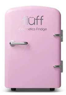 Fluff Fluff lodówka kosmetyczna różowa srebrne logo - Kosmetyczki, organizery i kuferki - miniaturka - grafika 1