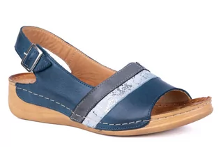 Sandały damskie - Komfortowe sandały damskie , komfortowe na tęższe stopy Łukbut - grafika 1
