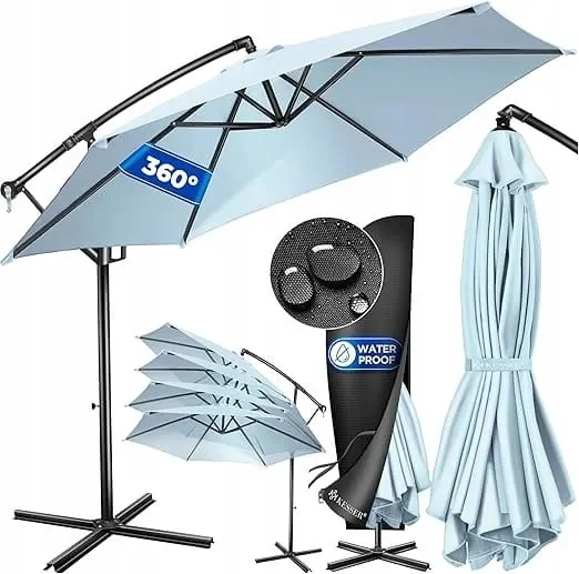 Parasol KESSER niebieski 300 x 240 cm
