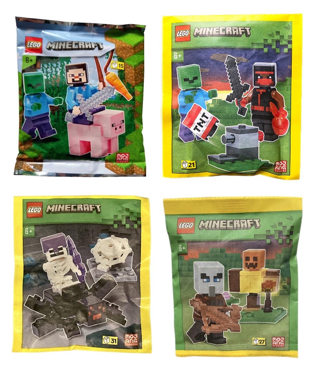 Klocki LEGO Minecraft- Zestaw 4 Polybag - MC01