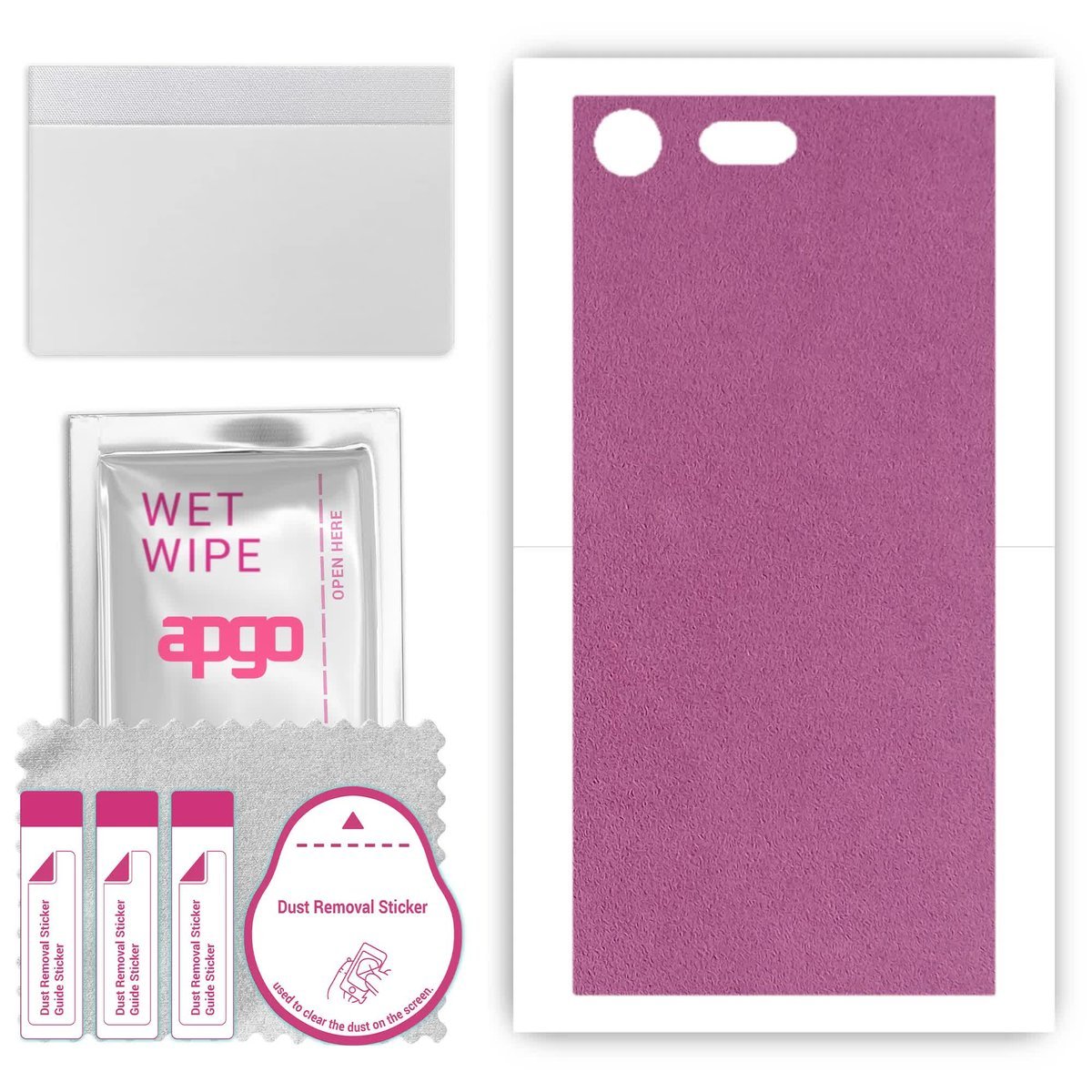 Folia naklejka skórka strukturalna na TYŁ Zamsz do Sony Xperia XZ Premium - Zamsz Fioletowy - apgo SKINS