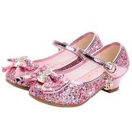 Buty dla dziewczynek - Błyszczące Pantofelki Balerinki Buciki 20,2 Cm - miniaturka - grafika 1