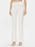Spodnie damskie - Rinascimento Spodnie materiałowe CFC0117520003 Biały Bootcut Fit - miniaturka - grafika 1