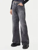 Spodnie damskie - G-Star Raw Jeansy Contor 3D D27690-D537 Szary Wide Leg - miniaturka - grafika 1