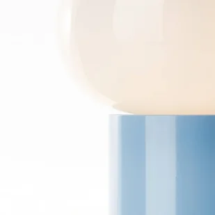 Brilliant Lampa stołowa Daeny ze szklanym kloszem, niebieska - Lampy stojące - miniaturka - grafika 2