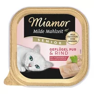 Mokra karma dla kotów - Miamor Milde Mahlzeit Senior, 16 x 100 g - Drób z wołowiną - miniaturka - grafika 1