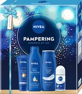 Zestawy kosmetyków damskich - Nivea Zestaw Beauty Collection: Deo AP 50 ml + Mleczko 250 ml + SG 250 ml + Krem do rąk - miniaturka - grafika 1