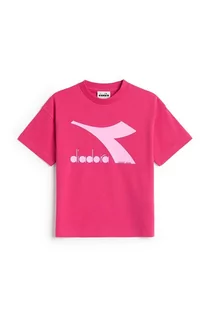 Koszulki i topy damskie - Diadora Diadora t-shirt bawełniany dziecięcy kolor fioletowy - grafika 1