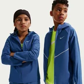 Kurtki damskie - Dziecięca kurtka treningowa Nike Miler zochroną przed promieniowaniem UV Repel - Niebieski - miniaturka - grafika 1