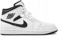 Buty sportowe męskie - Buty Męskie Wysokie Miękkie Koszykarskie Białe Nike Jordan Air 1 R. 42,5 - miniaturka - grafika 1