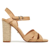 Espadryle damskie - DEEZEE XFV19008-11 BEŻOWY - miniaturka - grafika 1