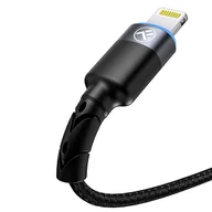 Kable USB - Tellur Data Cable, Usb To Lightning, Led, Nylon Braided, 1.2M, Black - miniaturka - grafika 1