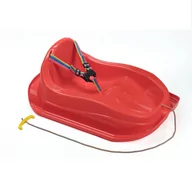 Sanki i ślizgacze - Sanki Plastikowe Dziecięce z Pasami Bezpieczeństwa Czerwone - miniaturka - grafika 1