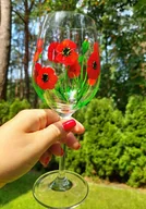Kieliszki - Kieliszek ręcznie malowany Maki - miniaturka - grafika 1