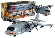 Samoloty i helikoptery - Import LEANToys Wojskowy Samolot Baza Militarna Światła i Dźwięki 5036 - miniaturka - grafika 1