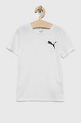 Koszulki i topy damskie - Puma t-shirt dziecięcy ACTIVE Small Logo Tee B kolor biały z nadrukiem - miniaturka - grafika 1