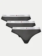 Majtki damskie - Tommy Hilfiger Komplet 3 par stringów UW0UW05532 Czarny - miniaturka - grafika 1