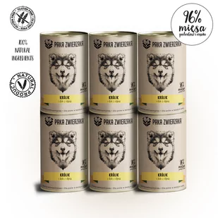 Paka Zwierzaka Paka Zwierzaka Królik i dzik z dynią 6x400g + Paka Zwierzaka Pokrywka do karmy mokrej GRATIS 53411-uniw - Mokra karma dla psów - miniaturka - grafika 1