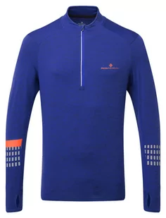 RONHILL Bluza biegowa męska AFTERHOURS 1/2 ZIP cobalt/flame - Bluzy sportowe męskie - miniaturka - grafika 1