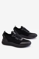 Sneakersy damskie - Damskie Wygodne Sneakersy Memory Foam System Big Star LL274414 Czarne-41 - miniaturka - grafika 1