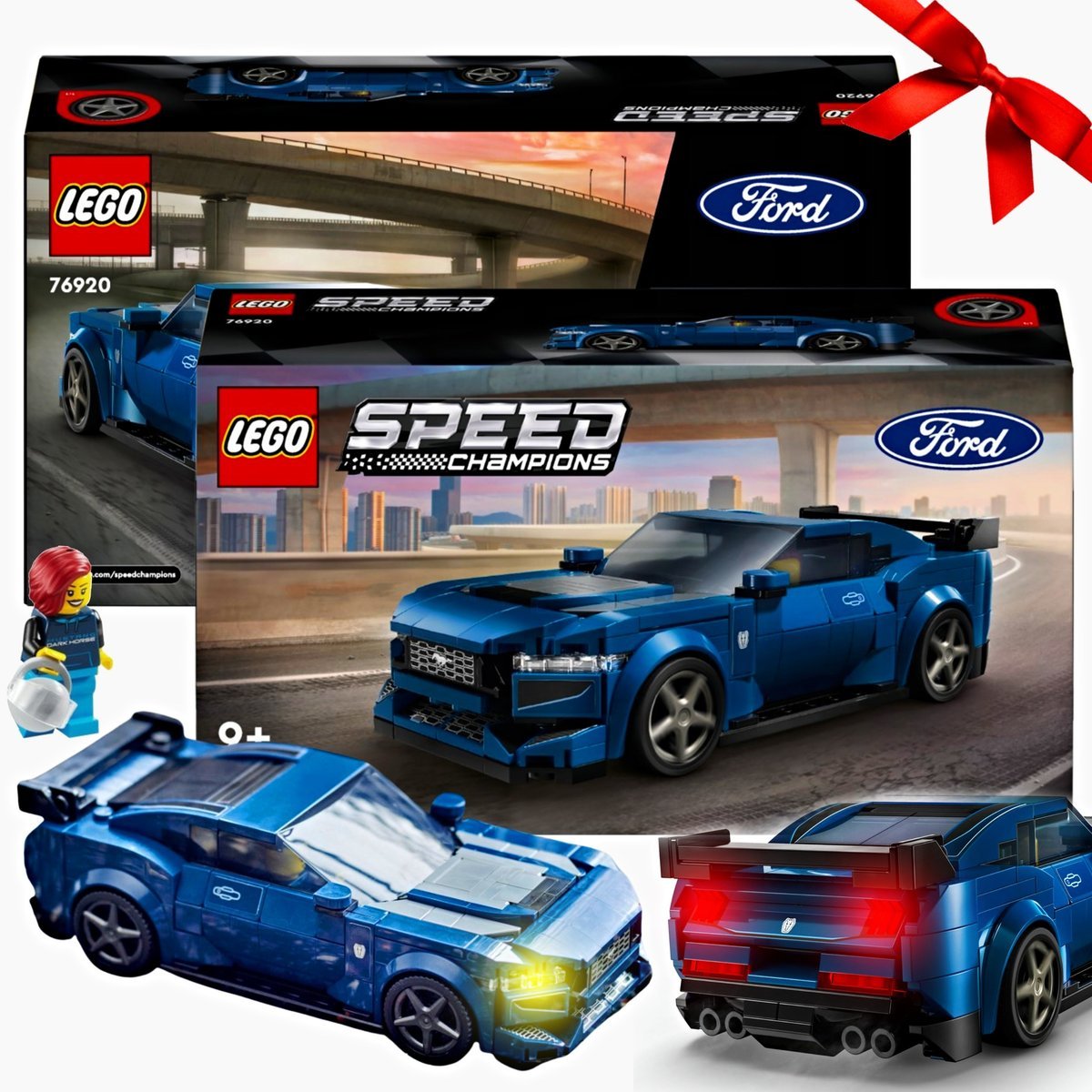 ZESTAW KLOCKÓW LEGO WYŚCIGÓWKA MUSTANG SAMOCHÓD SPORTOWY AUTO KLOCKI na prezent dla chłopca dziecka SPEED CHAMPIONS