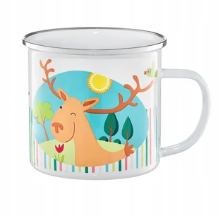 43101 Kubek emaliowany Forest Team 520 ml Miś i Renifer AMBITION JUNIOR - Kubki dla dzieci - miniaturka - grafika 1